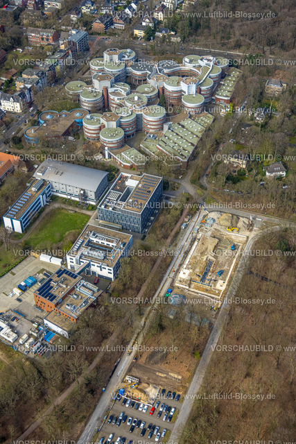 Duisburg240304012 | Luftbild, Universität Duisburg-Essen Campus Duisburg mit Baustelle, Neudorf-Nord, Duisburg, Ruhrgebiet, Nordrhein-Westfalen, Deutschland, Duisburg-S