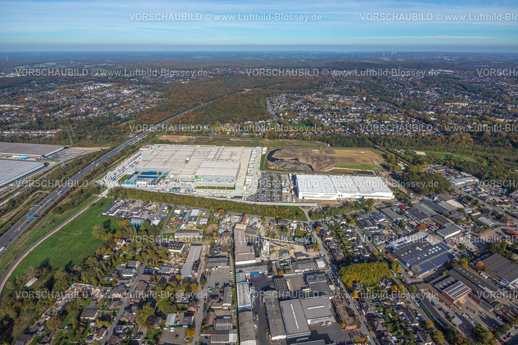 Oberhausen221003470 | Luftbild, EDEKA Zentrallager, Picnic E-Food-Lager, Baustelle, Schwarze Heide, Oberhausen, Ruhrgebiet, Nordrhein-Westfalen, Deutschland
