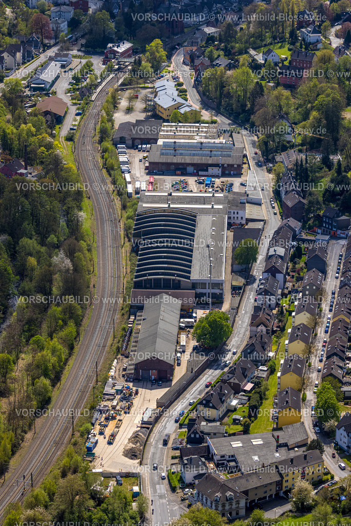 Velbert230407150Langenberg | Luftbild, Gewerbegebiet, Intensiv-Filter, Vosskuhlstraße, Freiwillige Feuerwehr, Oberbonsfeld, Velbert, Ruhrgebiet, Nordrhein-Westfalen, Deutschland