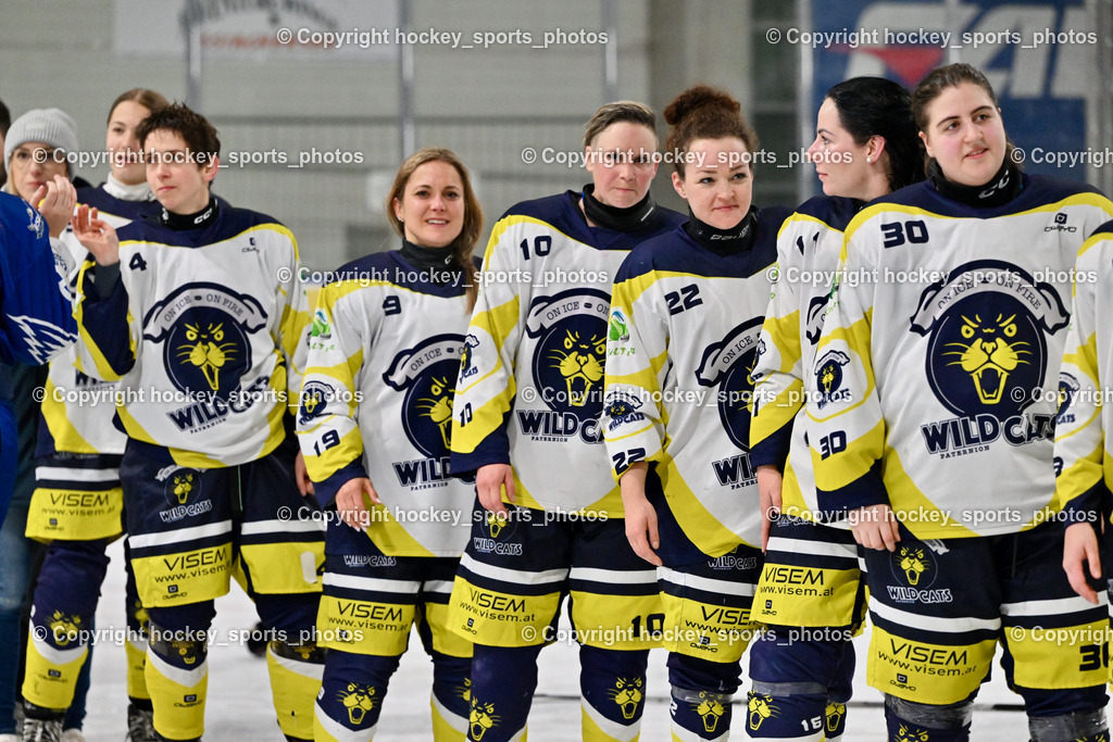 WILDCATS PATERNION & Lady Hawks Siegerehrung-Meisterfeier | #30 Sauerbier Dana Kiara WILDCATS PATERNION, #11 Tschernutter Lara WILDCATS PATERNION, #22 Oberrauner Franziska WILDCATS PATERNION, #10 Domenig Verena WILDCATS PATERNION, #9 Neumann Magdalena WILDCATS PATERNION, #4 Oberzaucher Christina WILDCATS PATERNION, Medailienübergabe, WILDCATS PATERNION &amp; Lady Hawks Siegerehrung-Meisterfeier, WILDCATS PATERNION &amp; Lady Hawks Siegerehrung-Meisterfeier am 12.03.2025 in Steindorf (Ossiachersee Halle), Austria, (Photo by Bernd Stefan)
