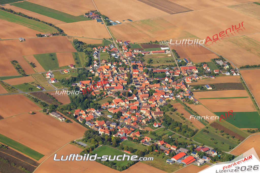 Luftbild von Euerfeld Dettelbach - Luftaufnahme wurde 2012 von https://frankenair.de mittels Flugzeug (keine Drohne) erstellt - die Geschenkidee