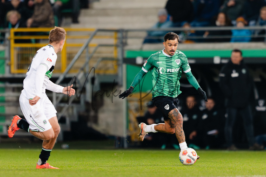 2. Bundesliga, Saison 2025/26, 15. Spieltag: SC Preußen Münster - Hannover 96 | Münster, 05.12.2025: 2. Bundesliga, 15. Spieltag, SC Preußen Münster gegen Hannover 96 im LVM-Preußenstadion in Münster. Foto: sportfotografie.ms | Markus Paletta - Realisiert mit Pictrs.com