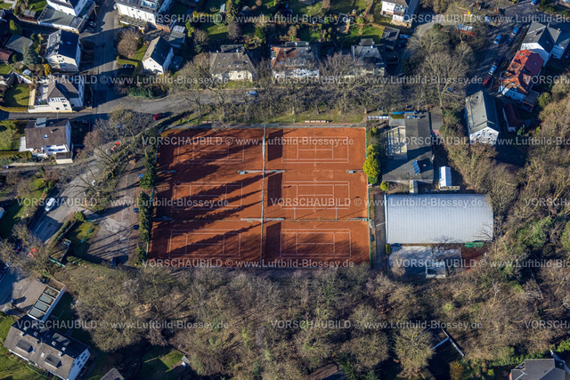 Witten240103000 | Luftbild, Tennisanlage Tennisplätze TCB Tennisclub Bommern mit Tennishalle, Bommern, Witten, Ruhrgebiet, Nordrhein-Westfalen, Deutschland