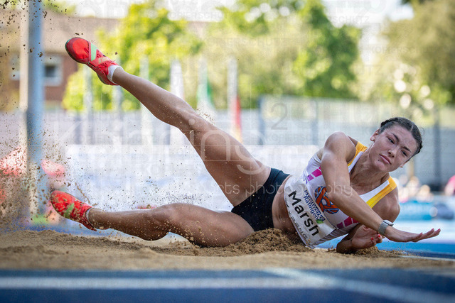 Multisport Event; Ratingen, 28.06.2026 | RATINGEN, GERMANY - JUNE 28, 2026 : Erin Marsh (USA / United States) competing in the heptathlon’s long jump during the Multisport Event at Stadion Ratingen on June 28, 2026 in Ratingen, Germany.