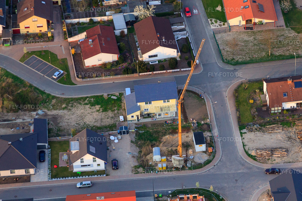 Luftbild: Danziger Straße in Jockgrim im Bundesland Rheinland-Pfalz in Deutschland. Foto: IMG_63388.jpg vom 28.03.2014 durch Werner Riehm/FLY-FOTO.de