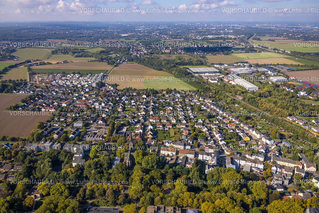 Holzwickede220900640 | Luftbild, Ortsansicht, Liebfrauenkirche, Holzwickede, Ruhrgebiet, Nordrhein-Westfalen, Deutschland