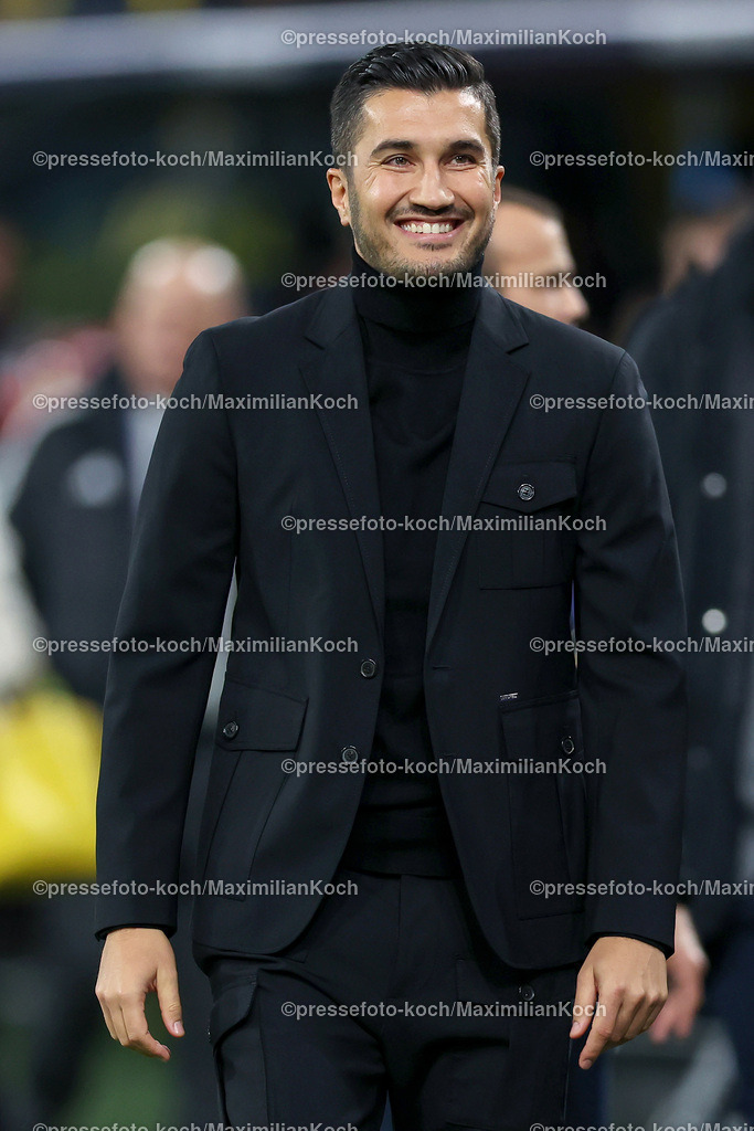 BVB01102401015 | 01.10.2024, Fußball, UEFA Champions League, Borussia Dortmund - Celtic Glasgow, 2. Spieltag, Signal Iduna Park, Saison 2024 2025: Trainer Nuri Sahin (Cheftrainer BVB) lachend
