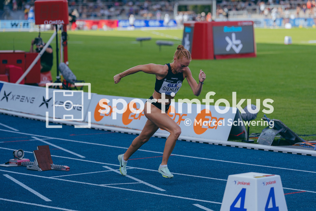 Deutsche Meisterschaften der Frauen und Männer 2026 | Victoria Giehler, SC DHfK Leipzig, 400 Meter Hürden, Halbfinale, Deutsche Meisterschaften der Frauen und Männer 2026, Lohrheidestadion Bochum-Wattenscheid, 25.07.2026. Foto: Marcel Schwering / sportimfokus - Realisiert mit Pictrs.com