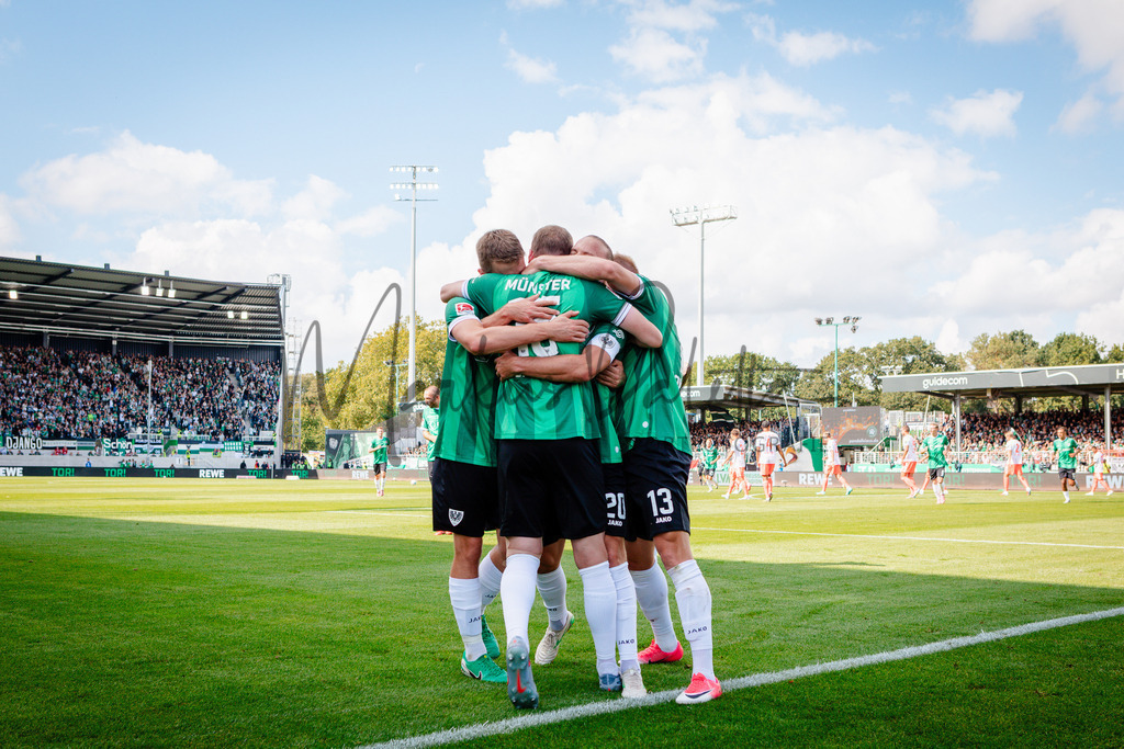 2. Bundesliga, Saison 2025/26, 5. Spieltag : SC Preußen Münster - Fortuna Düsseldorf | Münster, 14.09.2025: 2. Bundesliga, 5. Spieltag, SC Preußen Münster gegen Fortuna Düsseldorf im LVM-Preußenstadion in Münster. Foto: sportfotografie.ms | Markus Paletta - Realisiert mit Pictrs.com