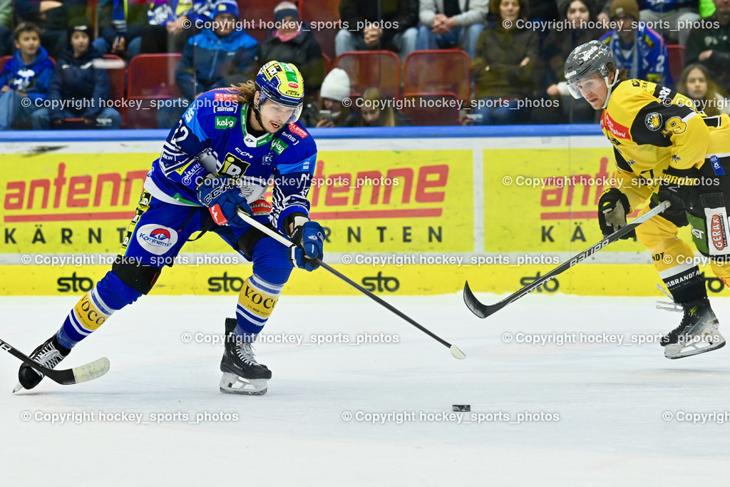 EC IDM Wärmepumpen VSV vs. HC Pustertal | #12 Pearson Chase EC VSV, #18 Bouramman Gustav HC PUSTERTAL, EC IDM Wärmepumpen VSV vs. HC Pustertal, EC IDM Wärmepumpen VSV vs. HC Pustertal am 15.11.2024 in Villach (Stadthalle Villach), Austria, (Photo by Bernd Stefan)