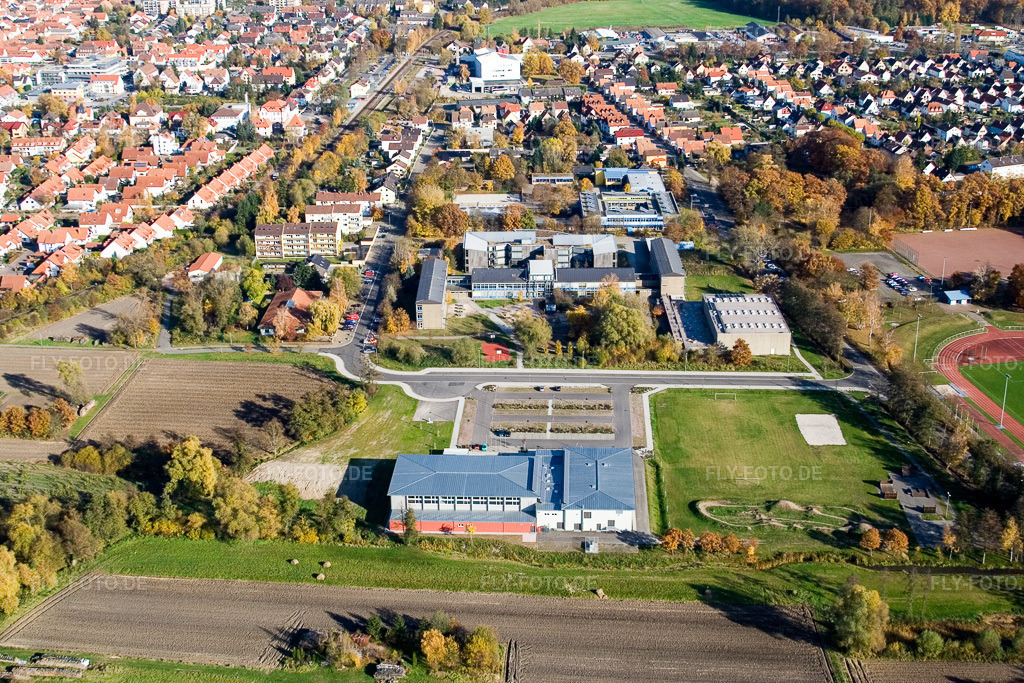Luftbild: Bienwaldhalle Kandel in Kandel im Bundesland Rheinland-Pfalz in Deutschland. Foto: IMG_8785.jpg vom 05.11.2007 durch Werner Riehm/FLY-FOTO.de