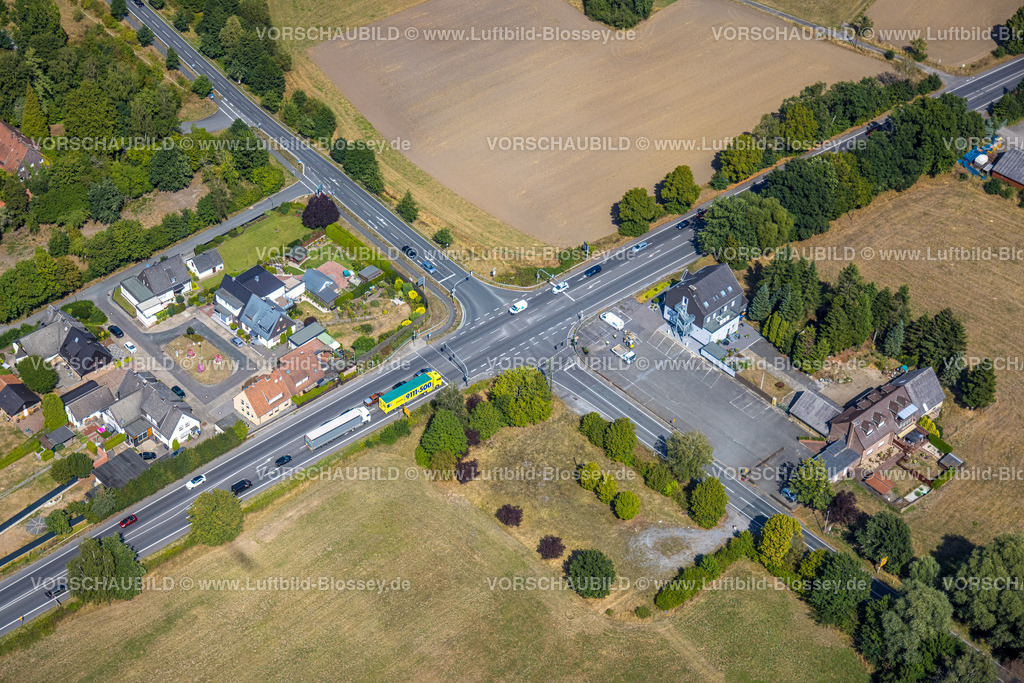 Hamm220809453HerringenPelkum | Luftbild, Kreuzung Dortmunder Straße und Am Tibaum, Hotel Zu Freunden, Herringen, Hamm, Ruhrgebiet, Nordrhein-Westfalen, Deutschland