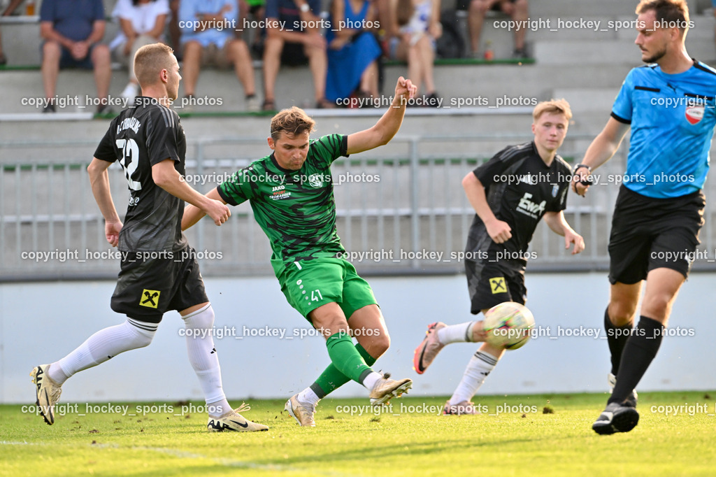 SC Landskron vs. Thal Assling  | #72 Jasmin Dindic Thal Assling, #9 Luka Gajic SC Landskron, SC Landskron vs. Thal Assling , SC Landskron vs. Thal Assling  am 09.08.2024 in Villach (Sportanlage Landskron), Austria, (Photo by Bernd Stefan)