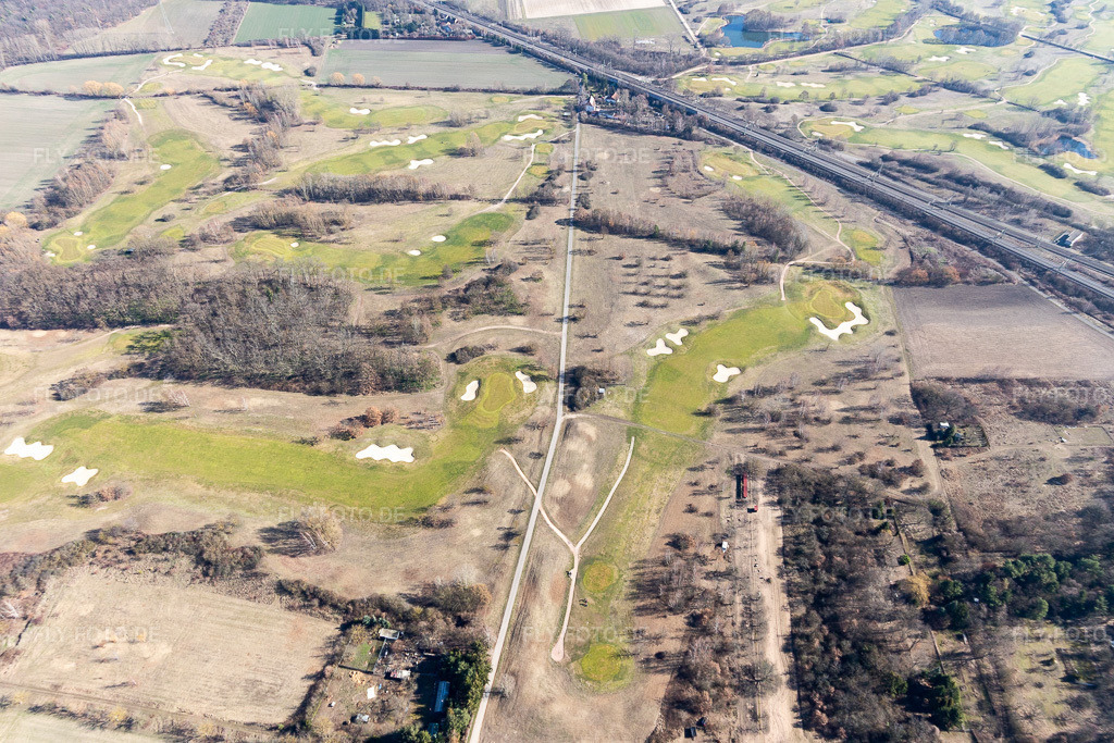 Luftbild: Golfplatz Kurpfalz in Limburgerhof im Bundesland Rheinland-Pfalz in Deutschland. Foto: IMG_112820.jpg vom 27.02.2019 durch Werner Riehm/FLY-FOTO.de