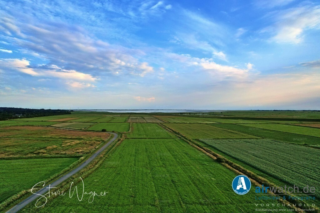 Luftbilder Hattstedtermarsch | Luftbilder, Nordsee, Nordfriesland, Hattstedtermarsch, Sterdebüll, Deichweg, Speckiweg, Seedeichgraben