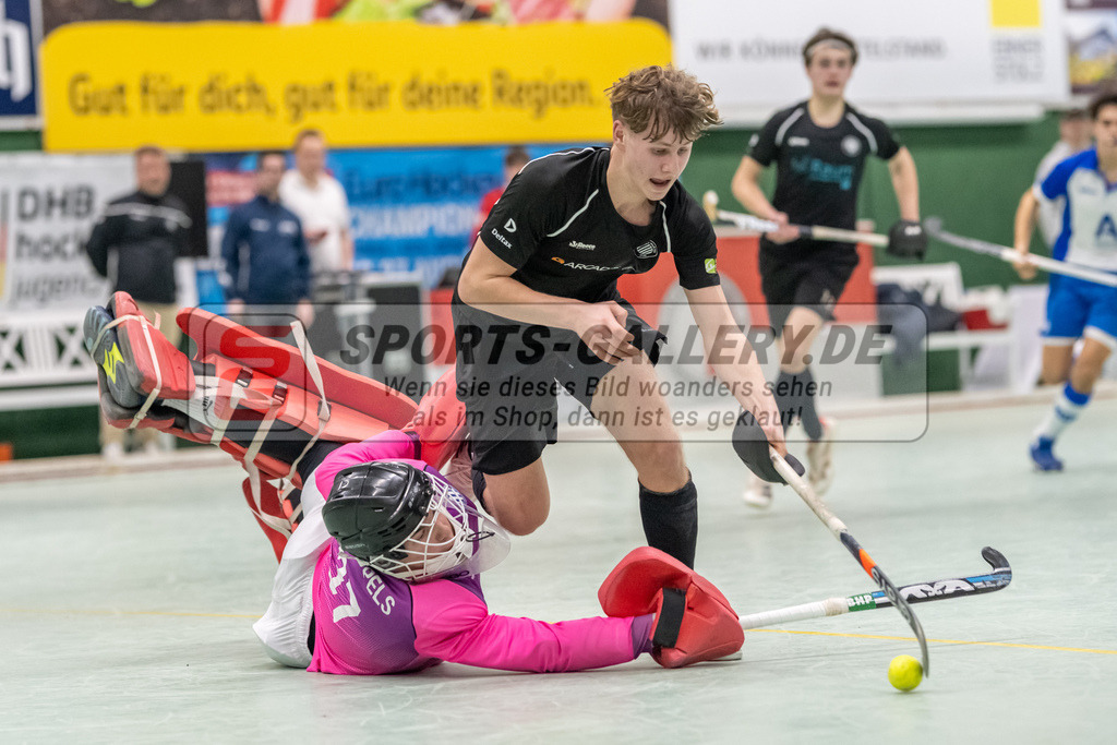 SFE_20230304_0075 | Deutsche Meisterschaft Männliche U16 Halle 2023 am 04.03.2023 in Köln (KTHC Stadion Rot-Weiss Köln Tennis and Hockey Club), Photo: Stephan Fehrmann 2022 (Sports-Gallery)