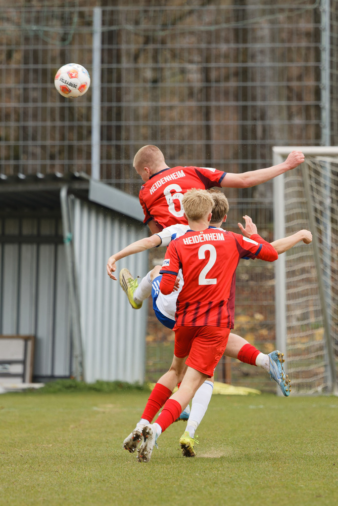 20260412-FCHS04_095 | 1.FC Heidenheim 1846 vs. FC Schalke 04, Fußball, U19, A-Junioren, NWL, U19-DFB-Nachwusliga, 2025/2026, 8. Spieltag, 12.04.2026 in Heidenheim, Walter-Birkhold-Jugendstadion (Foto: Michael Bulling) - Realisiert mit Pictrs.com