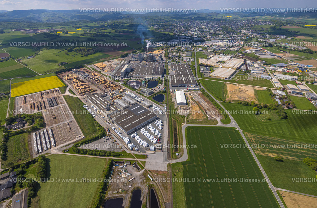 Brilon240503598 | Luftbild, Egger Holzwerkstoffe Brilon GmbH, Brilon, Sauerland, Nordrhein-Westfalen, Deutschland
