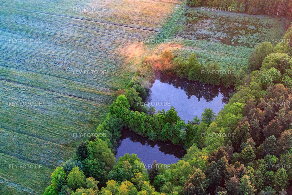 Angelweiher im Otterbachtal am Rand des Bienwalds | Luftbild: Angelweiher im Otterbachtal am Rand des Bienwalds in Minfeld im Bundesland Rheinland-Pfalz in Deutschland. Foto: IMG_64494.jpg vom 04.05.2014 durch Werner Riehm/FLY-FOTO.de - Realisiert mit Pictrs.com