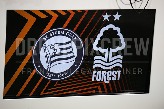 UEFA Europa League 2025/26: SK Sturm Graz vs SK Brann | Graz, Austria, 29.JAN.26 - SOCCER - UEFA Europa League, SK Sturm Graz vs SK Brann Bergen. The image shows info screen.