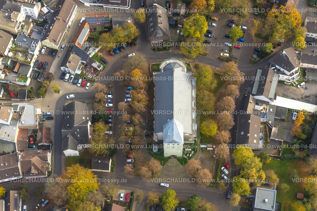 Kamen221012544 | Luftbild, Evang. Pauluskirche Renovierungsarbeiten, Kamen, Ruhrgebiet, Nordrhein-Westfalen, Deutschland