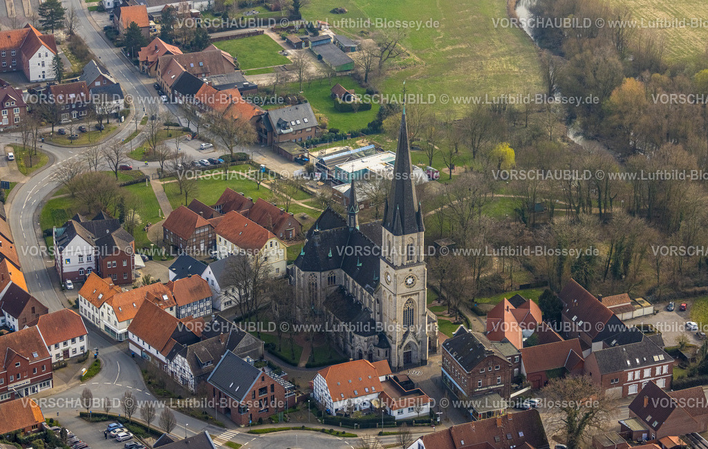 Lippetal240307207 | Luftbild, kath. Wallfahrtskirche  St. Ida Basilika, Lippetal, Herzfeld, Nordrhein-Westfalen, Deutschland