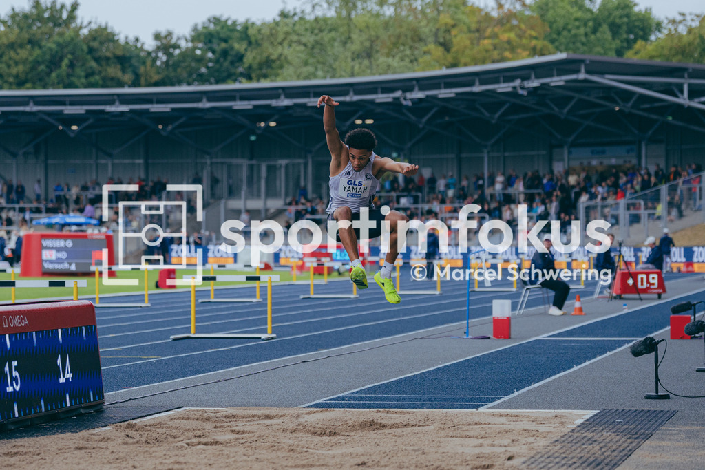 Deutsche Meisterschaften der Frauen und Männer 2026 | Joel Yamah, SCC Berlin, Dreisprüngen, Deutsche Meisterschaften der Frauen und Männer 2026, Lohrheidestadion Bochum-Wattenscheid, 26.07.2026. Foto: Marcel Schwering / sportimfokus - Realisiert mit Pictrs.com