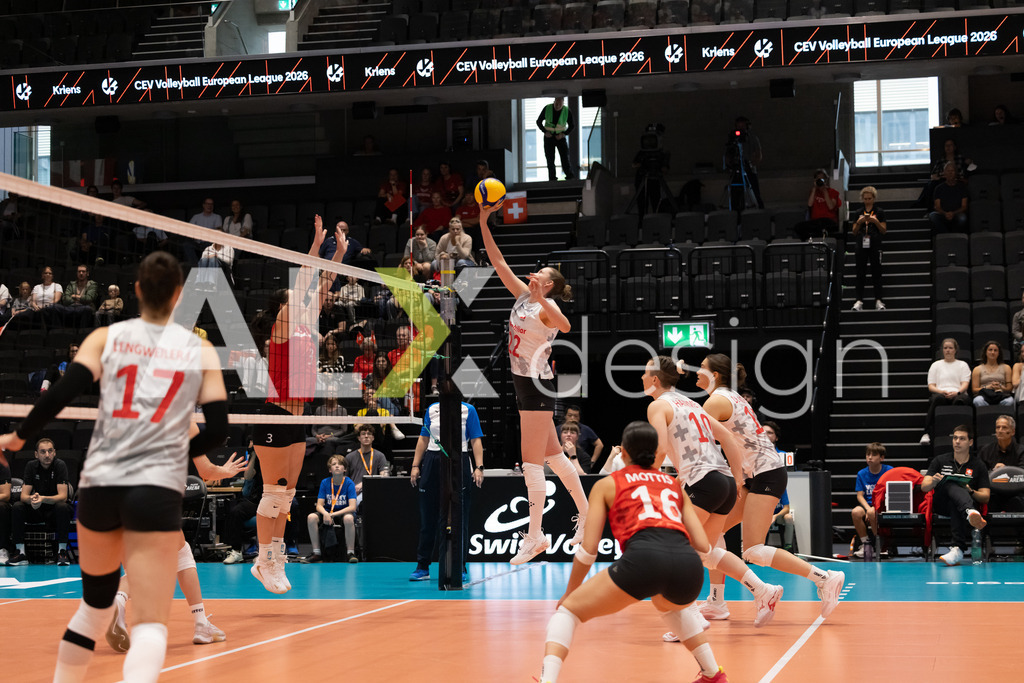 Georgia v Switzerland - CEV European League Women | KRIENS, SWITZERLAND - JUNE 12: FIONA MAEDER of Switzerland during the CEV European League match between Georgia and Switzerland at Pilatus Arena on June 12, 2026 in Kriens, Switzerland. - Realisiert mit Pictrs.com