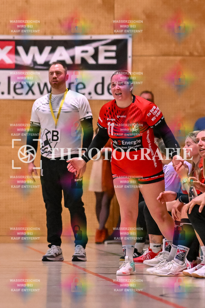 GER, SG Maulburg/Steinen - SV Allensbach 2, Frauen-Handball, Oberliga Suedbaden, 1. Spieltag, Saison 2024/2025, 28.09.2024 | Laura Traeber (SG Maulburg/Steinen, #11) mit Emotion.GER, SG Maulburg/Steinen - SV Allensbach 2, Frauen-Handball, Oberliga Suedbaden, 1. Spieltag, Saison 2024/2025, 28.09.2024Foto: TH Fotografie/Thomas Hess