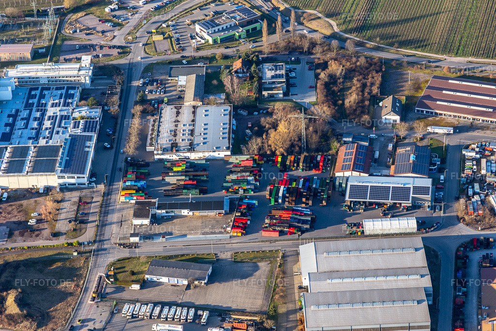 Luftbild: Wilsmann Logistik in Edenkoben im Bundesland Rheinland-Pfalz in Deutschland. Foto: IMG_130676.jpg vom 23.02.2022 durch Werner Riehm/FLY-FOTO.deWWW.WILSMANN-LOGISTIK.DE