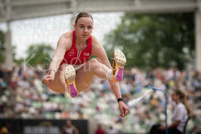 Golden Oval; Dresden, 31.05.2026 | DRESDEN , GERMANY - MAY 31:  Imke Daalmann (GER / Germany) competes in the long jump during the Golden Oval Continental Tour Silver meeting on May 31, 2026 at Heinz-Steyer-Stadion in Dresden, Saxony, Germany.
