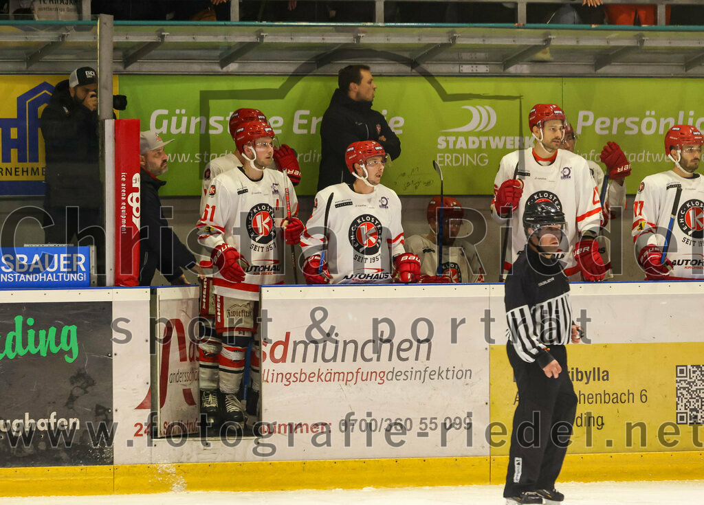 2023-10-20_125_TSV_Erding_gegen_EHC_Klostersee | Erding, Deutschland, 20.10.2023:.Eishockey, Bayernliga Vorrunde 2023 / 2024, 2. Spieltag, TSV Erding gegen EHC Klostersee, Endergebnis: 7:2..Foto: Christian Riedel / fotografie-riedel.net