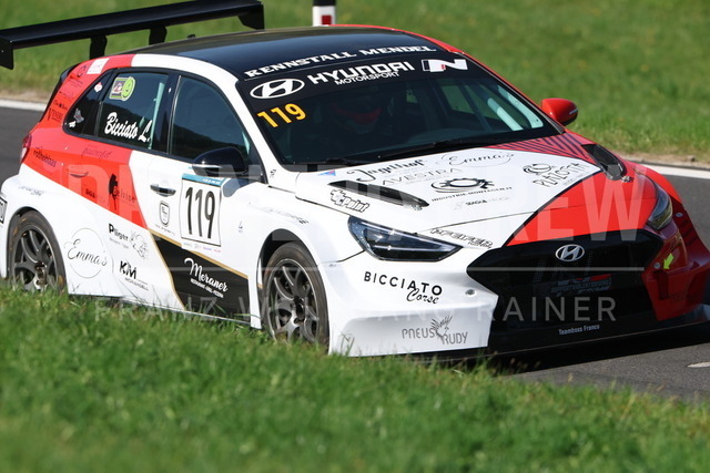 FIA European Hill Climb Championship – Rechberg 2026 | FIA European Hill Climb Championship at Rechberg, held from 24 to 26 April 2026 near Tulwitz, Styria, Austria. The image shows Lukas BICCIATO (ITA) Hyundai i30 N TCR.