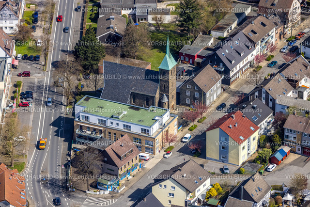 Witten220401294 | Luftbild, Wohngruppenzentrum Haus Maria und St. Peter & Paul Kirche, Westherbede, Witten, Ruhrgebiet, Nordrhein-Westfalen, Deutschland
