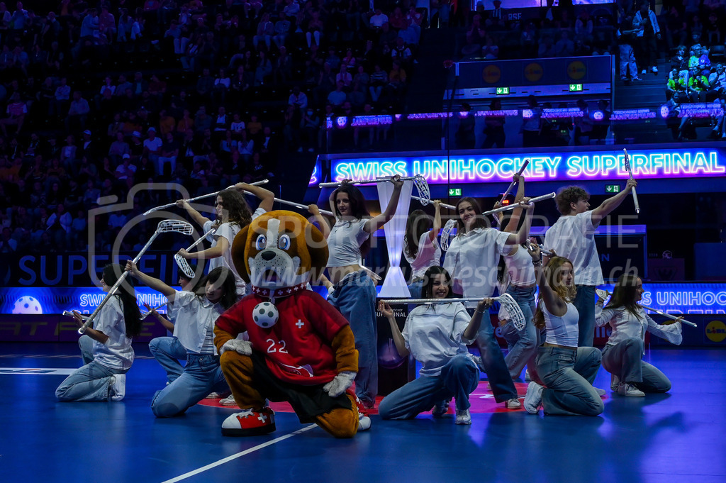 Zug United - HC Rychenberg - 25. April 2026 | Tanzgruppe mit toller Show am L-UPL Superfinal-Spiel zwischen Zug United und HC Rychenberg am 25. April 2026 in der BCF Arena, Fribourg, Schweiz.Bild: Sportfotografie Markus Aeschimann | www.markus-aeschimann.ch - Realisiert mit Pictrs.com