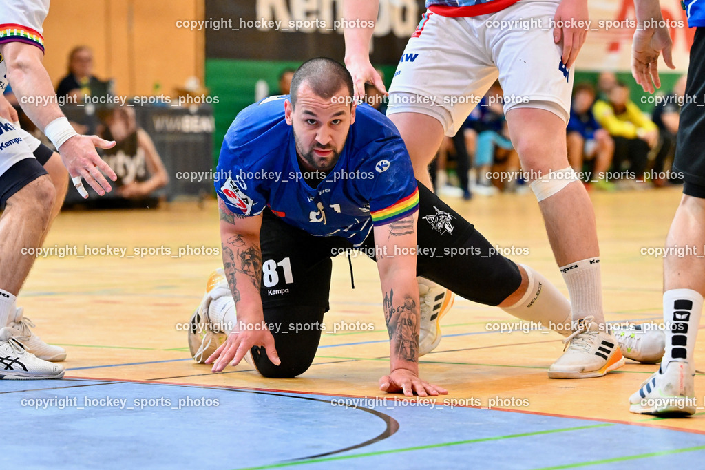 SC Ferlach vs. ALPA HC Hard | #81 MILICEVIC Adrian SC Ferlach, SC Ferlach vs. ALPA HC Hard, SC Ferlach vs. ALPA HC Hard am 30.04.2024 in Ferlach (Ballspielhalle Ferlach), Austria, (Photo by Bernd Stefan)