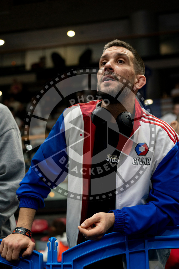 20240124PBB04491 | Fighters compete during the second day of the IBJJF European Championship in Paris, France, on January 24, 2024.