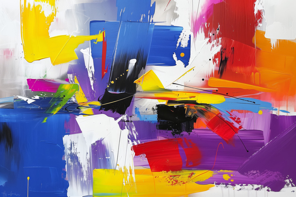 2406023 - Farbkomposition | Farbenfrohes Motiv im Stil eines modernen abstrakten Gemäldes.