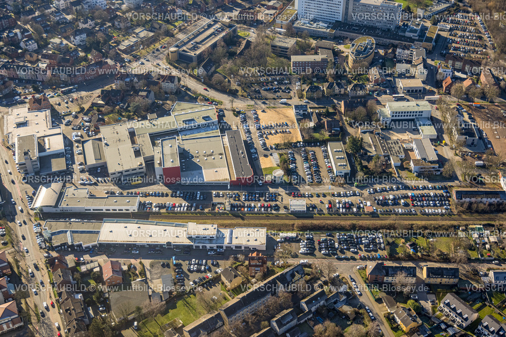 Luenen230203552 | Luftbild, Gewerbegebiet Ladestraße, St. Marien Hospital, Lünen, Ruhrgebiet, Nordrhein-Westfalen, Deutschland