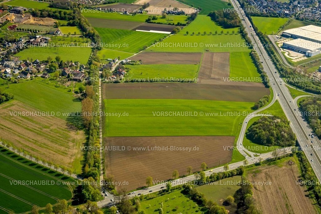 Bergkamen230406569 | Luftbild, Wiesen und Felder Freifläche an der Autobahn A2 Anschlussstelle Kamen Bergkamen, Weddinghofen, Bergkamen, Ruhrgebiet, Nordrhein-Westfalen, Deutschland