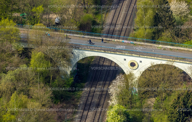 Witten230402395 | Luftbild, Rheinischer Esel Radwegbrücke, Sonnenschein, Witten, Ruhrgebiet, Nordrhein-Westfalen, Deutschland