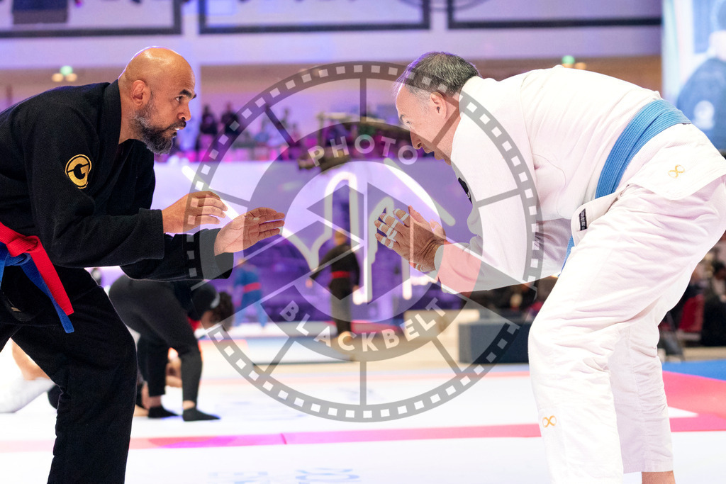 20231106PBB2941 | Fighters compete during the AJP World Master Championship in the Mubadala Arena in Abu Dhabi, Arab United Emirates, on November 6, 2023.