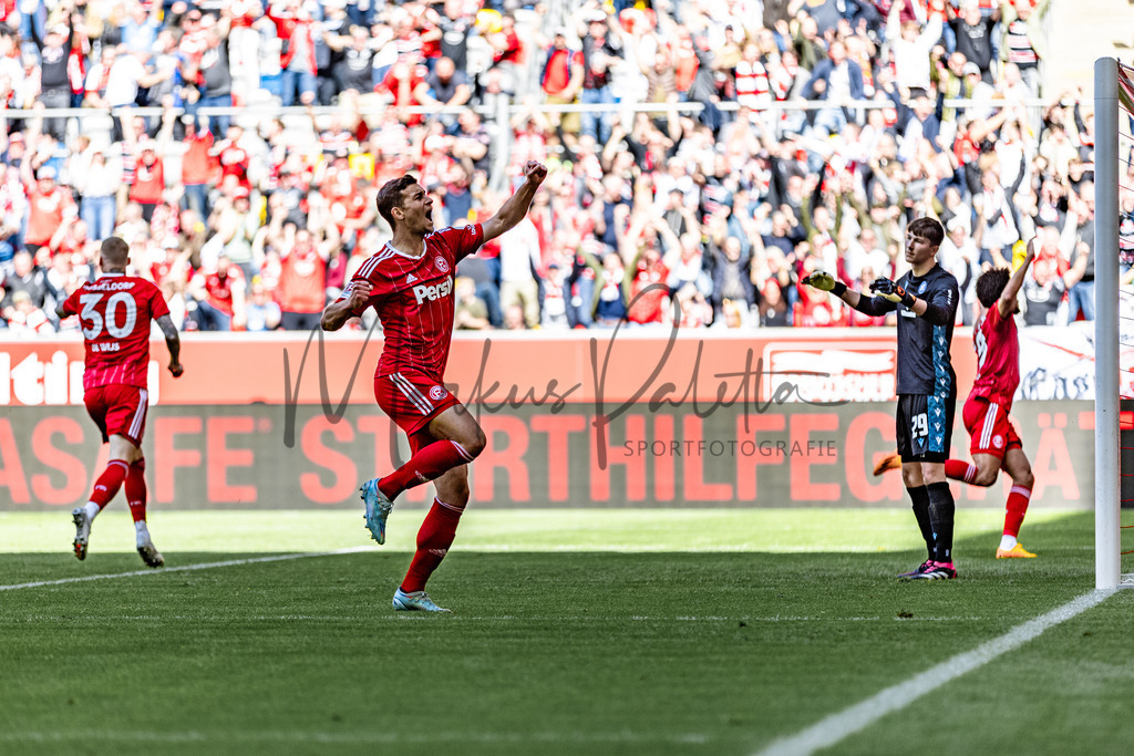 Fortuna Düsseldorf vs. Karlsruher SC | Düsseldorf, 30.04.2023: 2. Bundesliga, 30. Spieltag, Fortuna Düsseldorf gegen Karlsruher SC in der Merkur Arena in Düsseldorf. Foto: sportfotografie.ms | Markus Paletta - Realisiert mit Pictrs.com