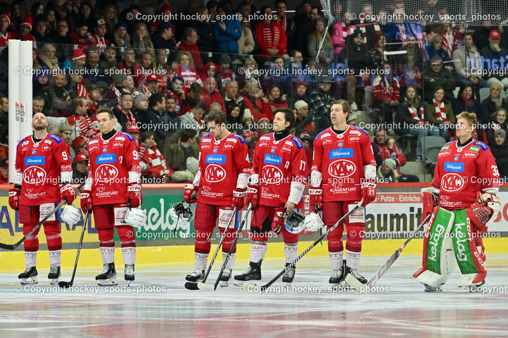 EC KAC vs. EC IDM Wärmepumpen VSV 4.2.2024 | Starting six EC KAC, #9 Mursak Jan, #92 Unterweger Clemens, #41 Jensen Aabo Jesper, #17 Ganahl Manuel, #8 Petersen Nicholas Eric, #32 Dahm Sebastian