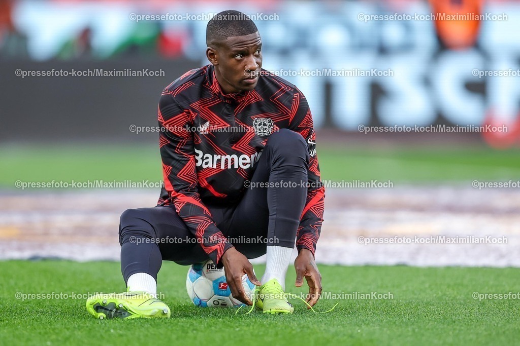 Lev02022501006 | 02.02.2025, Fußball, Bayer 04 Leverkusen - TSG 1899 Hoffenheim, 1. Fußball Bundesliga, 20. Spieltag, BayArena, Saison 2024 2025: Nordi Mukiele (Bayer04 Leverkusen #23)DFB regulations prohibit any use of photographs as image sequences and or quasi-video.