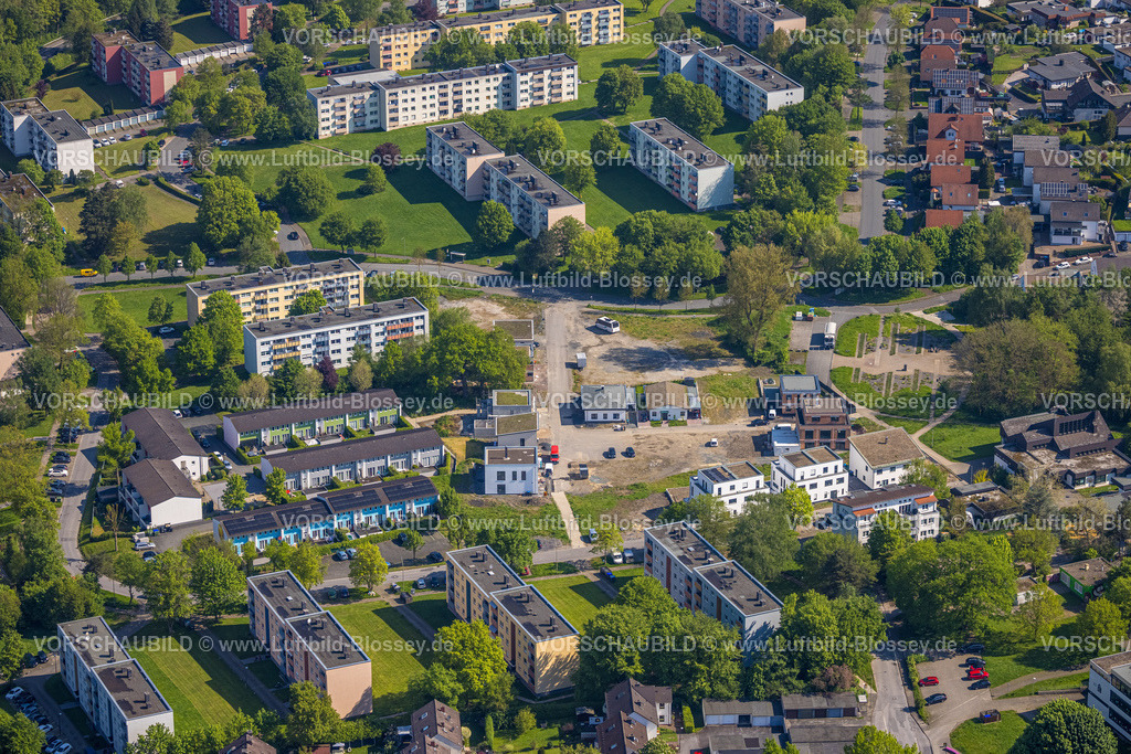 Arnsberg230500261 | Luftbild, Baustelle mit Neubau Moosfelder Ring, am Courage Park, Neheim, Arnsberg, Sauerland, Nordrhein-Westfalen, Deutschland
