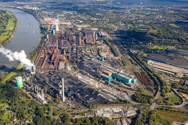 Duisburg241002338 | Luftbild, Hüttenwerke Krupp Mannesmann GmbH HKM am Fluss Rhein, Hüttenheim, Duisburg, Ruhrgebiet, Nordrhein-Westfalen, Deutschland, Duisburg-S