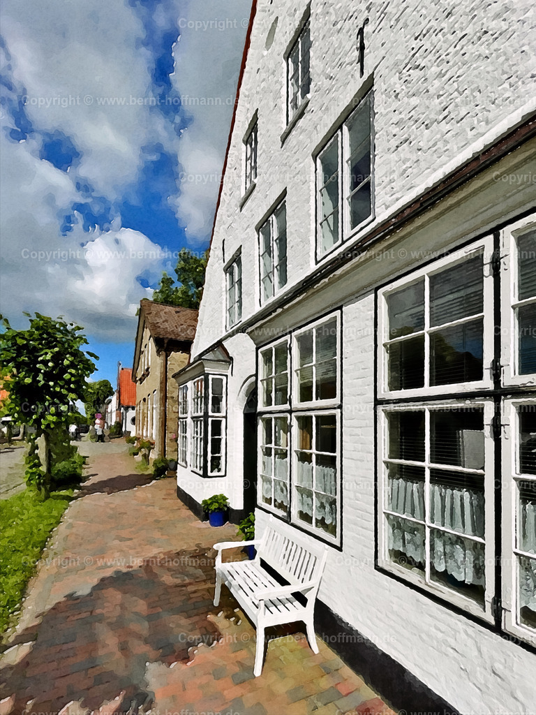 PDM2_9288_Arnis_60x80 | DIGITALKUNST. Haus in Arnis -2. __ Historisches Haus in der " Langen Straße " der kleinen Stadt Arnis - der kleinsten Stadt Deutschlands. __ Seitenverhältnis = 3 zu 4 - Realisiert mit Pictrs.com