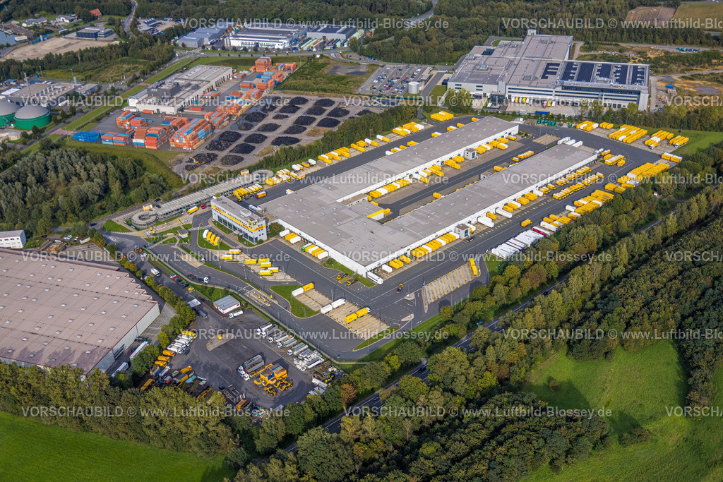 Dorsten230906264 | Luftbild, Industriepark Dorsten/Marl mit DHL Paketzentrum, Hervest, Dorsten, Ruhrgebiet, Nordrhein-Westfalen, Deutschland