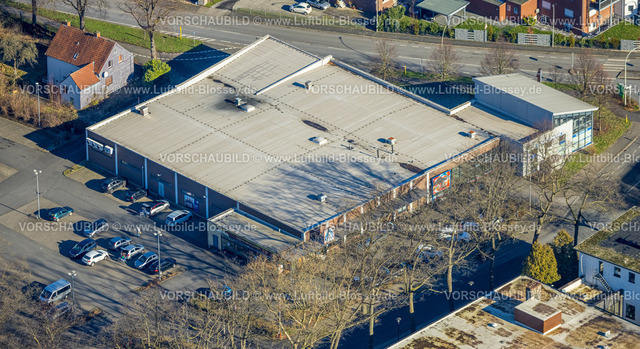 Werne230203443 | Luftbild, Aldi Supermarkt, Am Bahnhof, Werne, Ruhrgebiet, Nordrhein-Westfalen, Deutschland